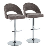 Renee - Adjustable Barstool (Set of 2) - Chrome Base