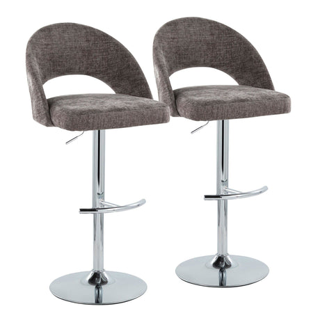 Renee - Adjustable Barstool (Set of 2) - Chrome Base