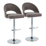 Renee - Adjustable Barstool (Set of 2) - Chrome Base