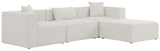 Cube - Linen 4 Piece Modular Sectional With Chaise