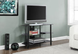 TV Stand, 36 Inch, Console, Media Entertainment Center, Storage Shelves, Contemporary & Modern - Black