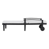 Jason - Black Chaise Lounge Adjustable Acacia Wood Outdoor Furniture