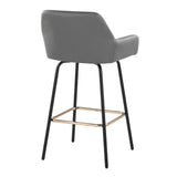 Daniella - 24" Fixed-Height Counter Stool (Set of 2) - Black Metal