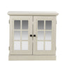 Sideboard Cabinet With Mirrored Doors, Adjustable Shelf, Metal Handles