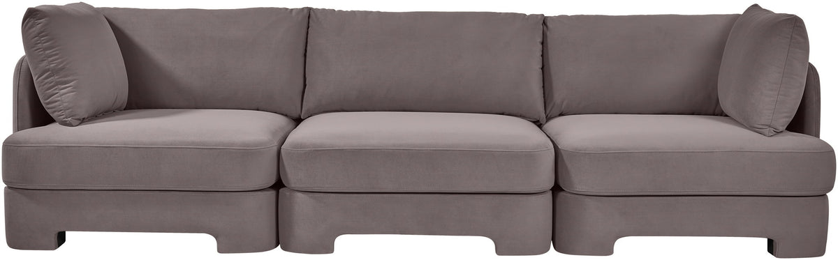 Hammond - Velvet Performance Fabric Upholstered 3 Piece Sofa