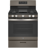 GE JGBS66EEKES - 30 in. 5 cu. ft. Gas Range with 5 Sealed Burners & Griddle - Slate