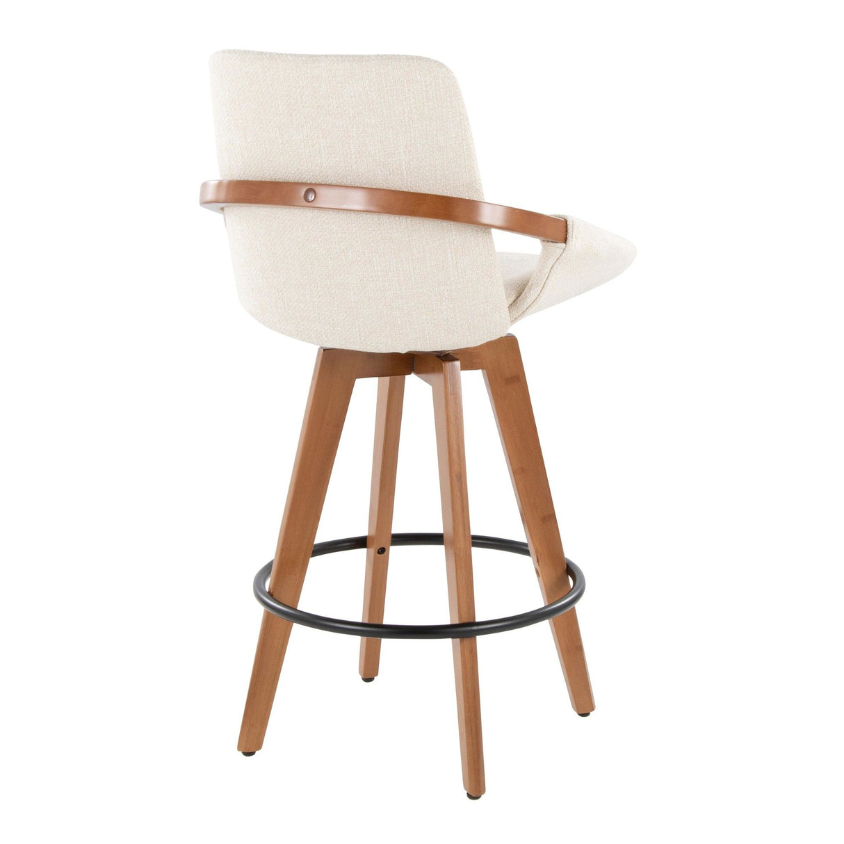 Cosmo - Fixed-Height Counter Stool - Walnut Bamboo Base