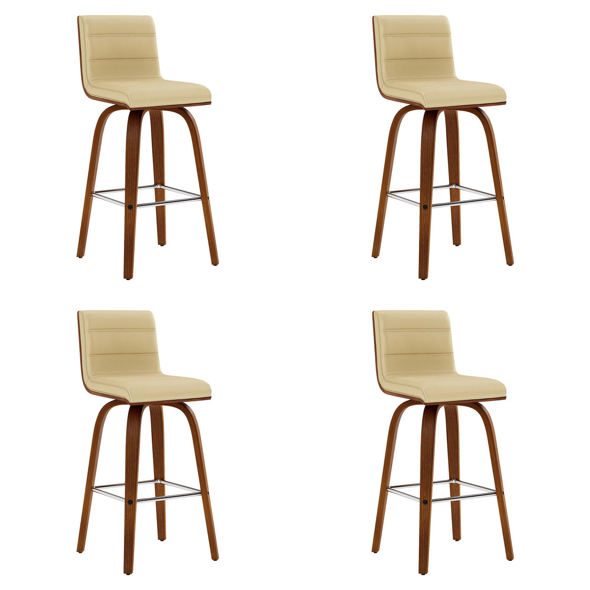 Vienna - 26" Swivel Counter Stool - Walnut Wood