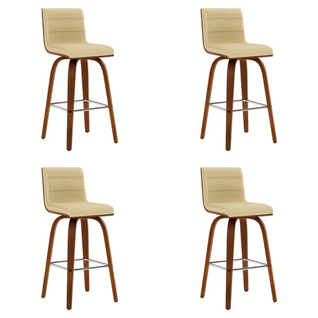 Vienna - 26" Swivel Counter Stool - Walnut Wood