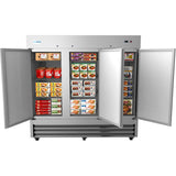82 in. Three-Door Reach-In Freezer 72 cu ft. RIF-3D-SS.