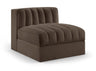Rummi - Velvet Performance Fabric Upholstered Modular Armless Chair