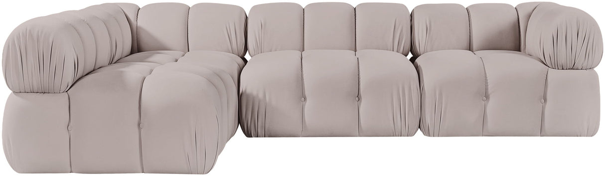 Orin - Fabric Velvet 4 Piece Modular Sectional