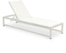 Maldives - Water Resistant Outdoor Patio Adjustable Sun Chaise Lounge Chair With White Base