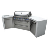 Mont Alpi Deluxe Series 8 Ft U-Shaped Propane Outdoor Kitchen Island w/ Side Burner - MAi805-D45