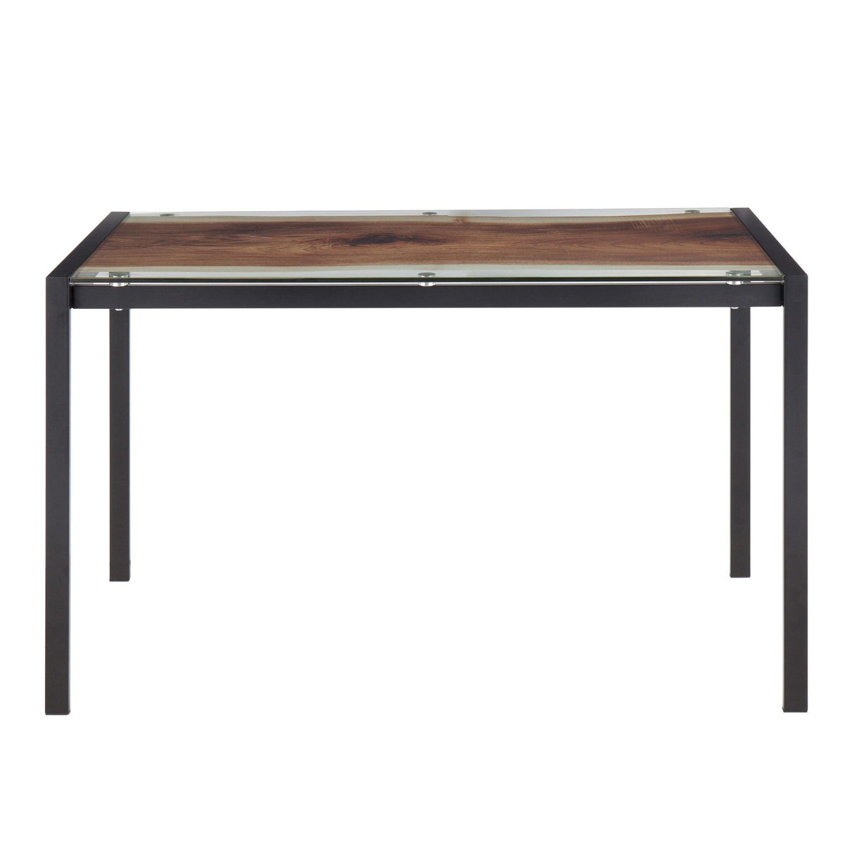 Live Edge - Contemporary Table - Printed Glass Top