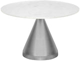 Emery - Marble/Stone Dining Table - White