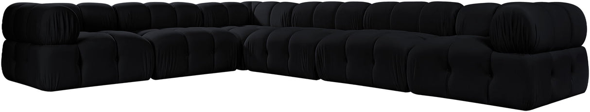 Orin - L-Shaped Velvet 6 Piece Modular Sectional