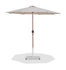 Fiji - Aluminum Patio Umbrella With Square White And Teak Base