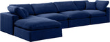 Comfy - 5 Piece Velvet Modular Sectional With Chaise