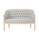 French Country Chesterfield Style Tufted Loveseat