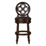 Stool With Back And Swivel Upholstered Seat
