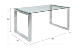 Abraham - Dining Table - Clear Glass Top & Chrome