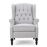 Armchair Recliner With Pushback Mechanism And Wingback Design