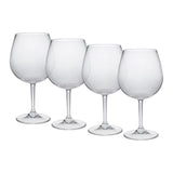 Leadingware Plastic Wine Glasses (Set of 4), Unbreakable Bpa Free Tritan 23Oz - Clear