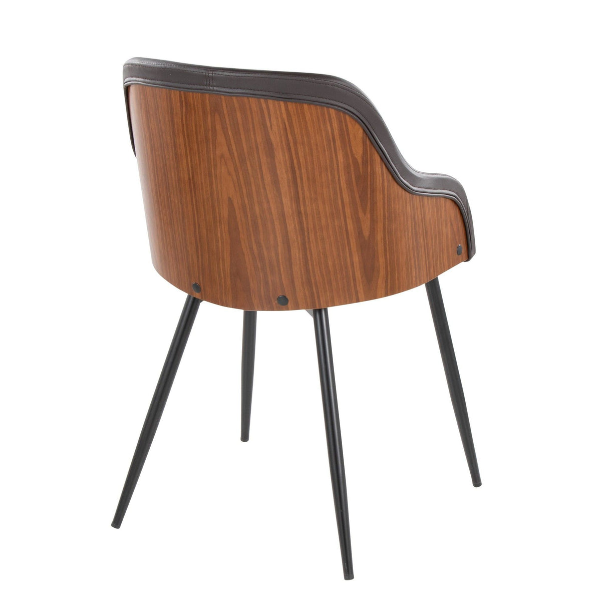 Bacci - Chair (Set of 2) - Black Metal, Walnut Wood
