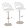 Renee - Adjustable Barstool (Set of 2) - Pearl Gray Base
