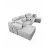 U-Shaped Sectional Sofa With Chaise Lounge And Cup Holders