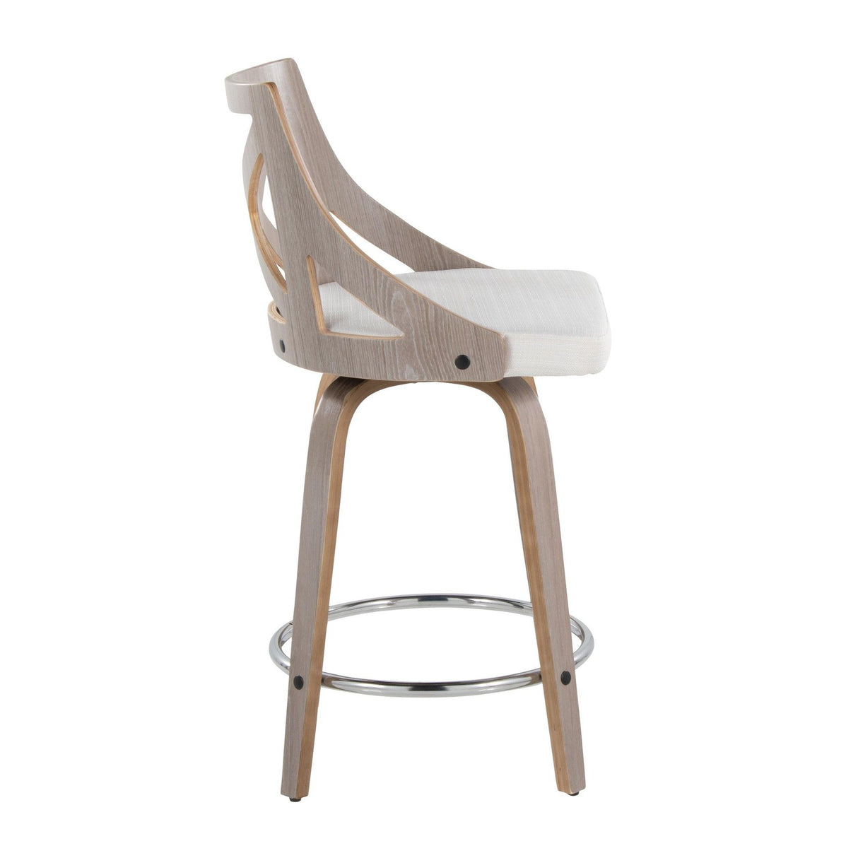 Charlotte - Farmhouse Fixed-Height Swivel Counter Stool (Set of 2)