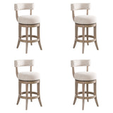 Mystic - Solid Wood Upholstered 26" Counter Height Swivel Barstool