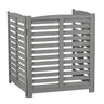 3 Panel Outdoor Wooden Air Conditioner Fence