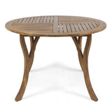 Hermosa - Outdoor Acacia Wood Table Circular Design