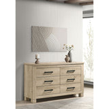 Sansome - 6 Drawer Bedroom Dresser With Pulls - Oak