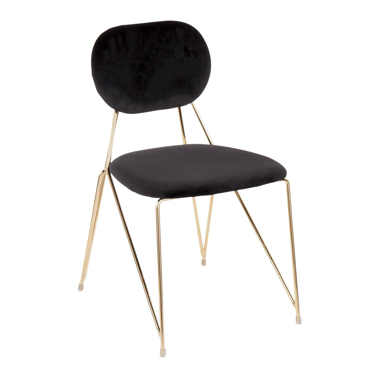 Gwen - Chair - Gold Metal With Black Velvet (Set of 2)