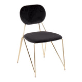 Gwen - Chair - Gold Metal With Black Velvet (Set of 2)