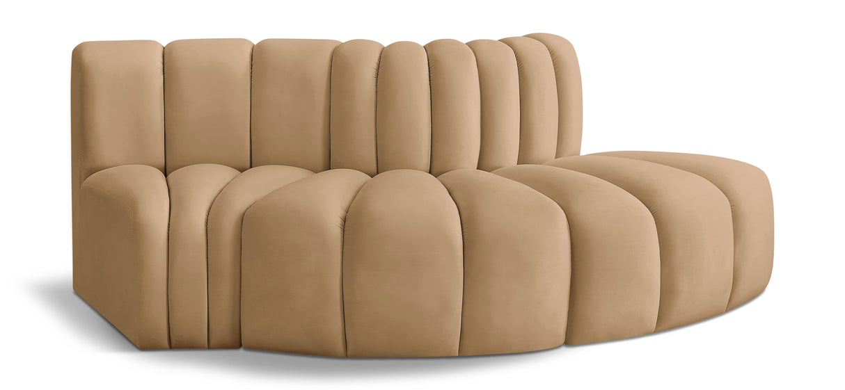 Arc - Velvet 3 Piece Modular Sofa