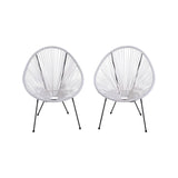 Modern Egg Shaped String Chairs (Set of 2)