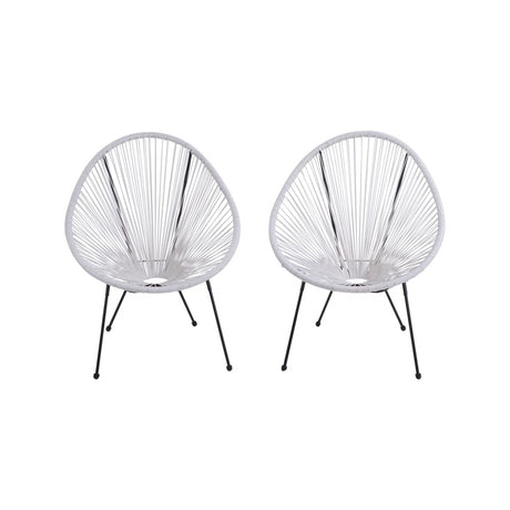 Modern Egg Shaped String Chairs (Set of 2)