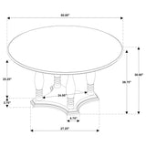 Claire - Round Pedestal Dining Table - Brown