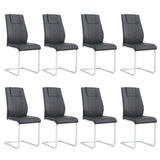 Modern Dining Chairs With Padded Seat, Metal Legs