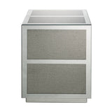 Noralie - 18" End Table With Faux Diamonds - Mirrored