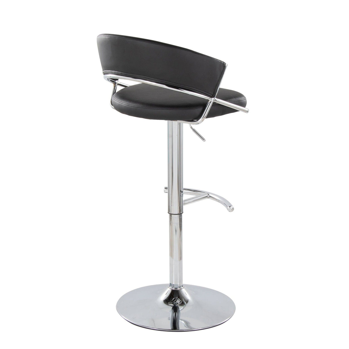 Jie - Adjustable Barstool With Swivel - Chrome Metal (Set of 2)