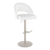 Renee - Adjustable Barstool (Set of 2) - Pearl Gray Base