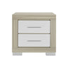 Elsa - 2 Toned Nightstand With Bar Handle And Spacious Drawers
