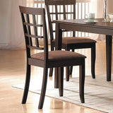 Cardiff - 18" Side Chair (Set of 2) - Dark Brown Microfiber & Espresso