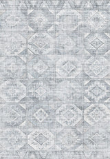 Toucan - 5' X 7' Washable Non - Slip Area Rug - Silver