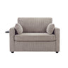 Sleeper Sofa With Foldable Mattress, USB Ports, Side Table & Storage Pocket